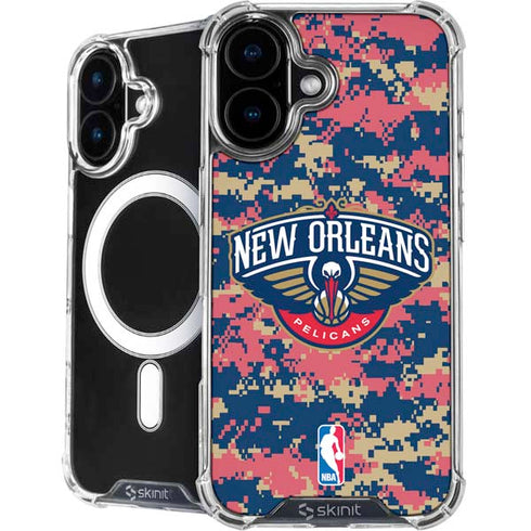 NBA New Orleans Pelicans Digi Camo iPhone 16 MagSafe Case