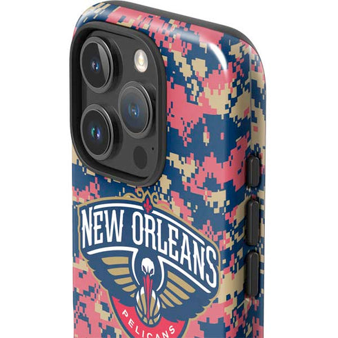 NBA New Orleans Pelicans Digi Camo iPhone 16 Pro Impact Case