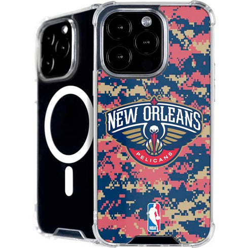 NBA New Orleans Pelicans Digi Camo iPhone 16 Pro MagSafe Case