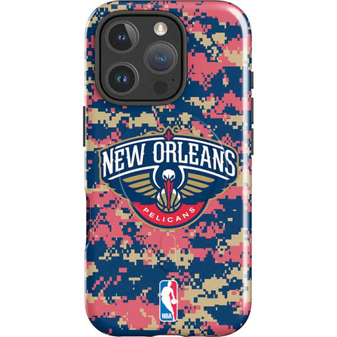 NBA New Orleans Pelicans Digi Camo iPhone 16 Pro Max Magsafe Impact Case
