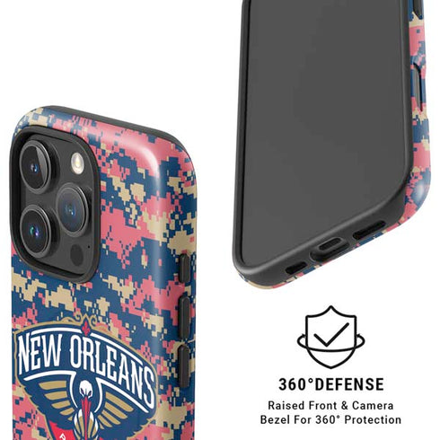 NBA New Orleans Pelicans Digi Camo iPhone 16 Pro Max Magsafe Impact Case