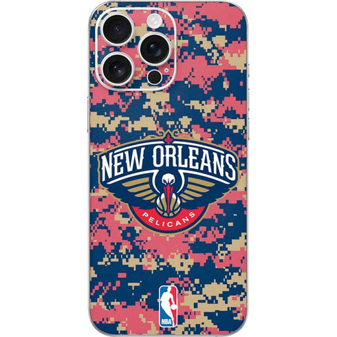 NBA New Orleans Pelicans Digi Camo iPhone 16 Pro Max Skin