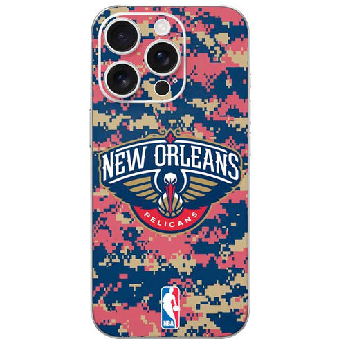 NBA New Orleans Pelicans Digi Camo iPhone 16 Pro Skin