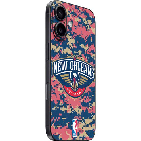 NBA New Orleans Pelicans Digi Camo iPhone 16 Skin