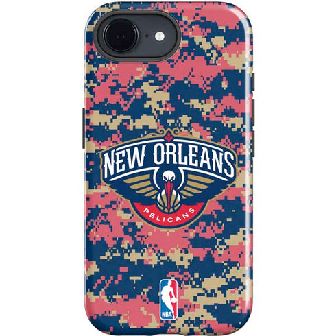NBA New Orleans Pelicans Digi Camo iPhone 16e Impact Case