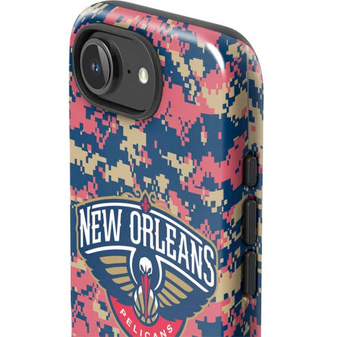NBA New Orleans Pelicans Digi Camo iPhone 16e Impact Case
