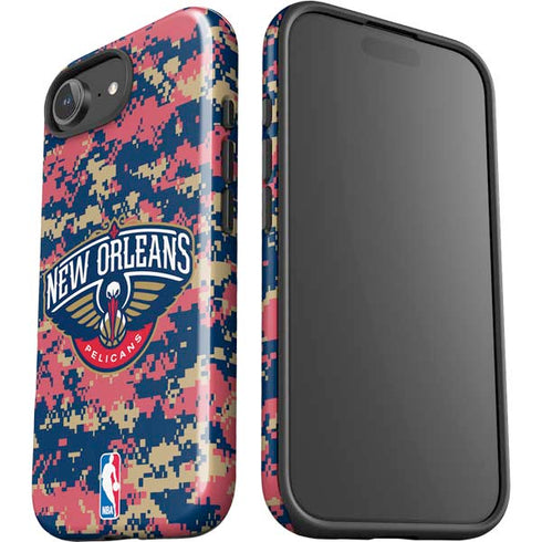 NBA New Orleans Pelicans Digi Camo iPhone 16e Impact Case