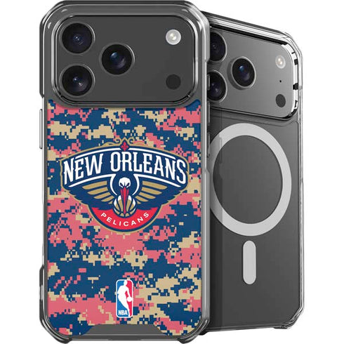 NBA New Orleans Pelicans Digi Camo iPhone 18 Pro MagSafe Case