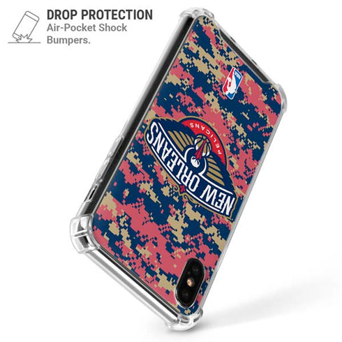 NBA New Orleans Pelicans Digi Camo iPhone X/XS Clear Case