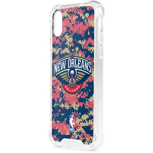 NBA New Orleans Pelicans Digi Camo iPhone XS Clear Case