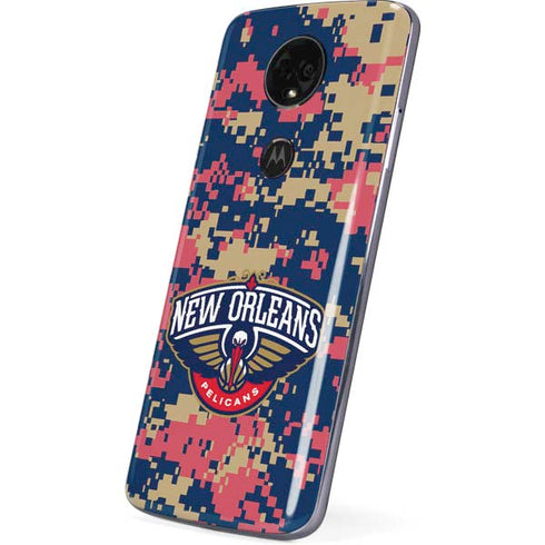 NBA New Orleans Pelicans Digi Camo Moto E5 Plus Skin