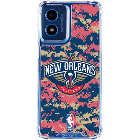NBA New Orleans Pelicans Digi Camo Moto G 5G (2024) Clear Case