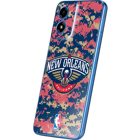 NBA New Orleans Pelicans Digi Camo Moto G Play 4G (2024) Skin
