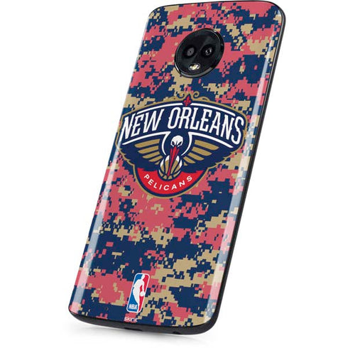 NBA New Orleans Pelicans Digi Camo Moto G6 Skin