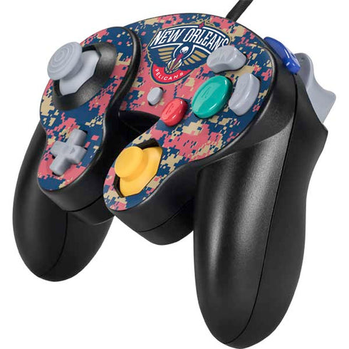 NBA New Orleans Pelicans Digi Camo Nintendo GameCube Controller Skin