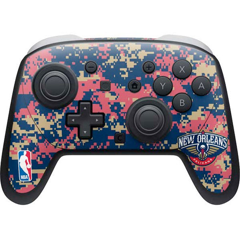 NBA New Orleans Pelicans Digi Camo Nintendo Switch 2 (2025) Pro Controller Skin