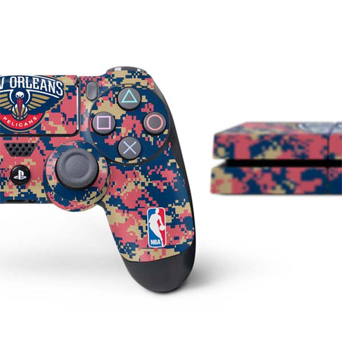 NBA New Orleans Pelicans Digi Camo PS4 Console and Controller Bundle Skin