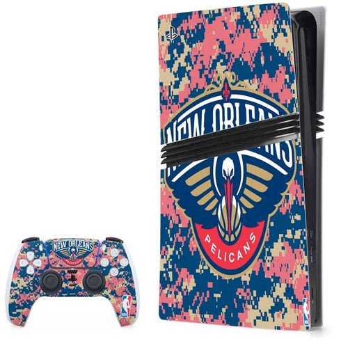 NBA New Orleans Pelicans Digi Camo PS5 Pro Bundle Skin