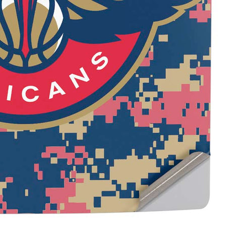 NBA New Orleans Pelicans Digi Camo PS5 Pro Disk Console Skin
