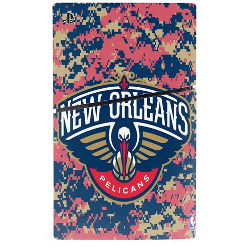 NBA New Orleans Pelicans Digi Camo PS5 Slim Digital Edition Console Skin