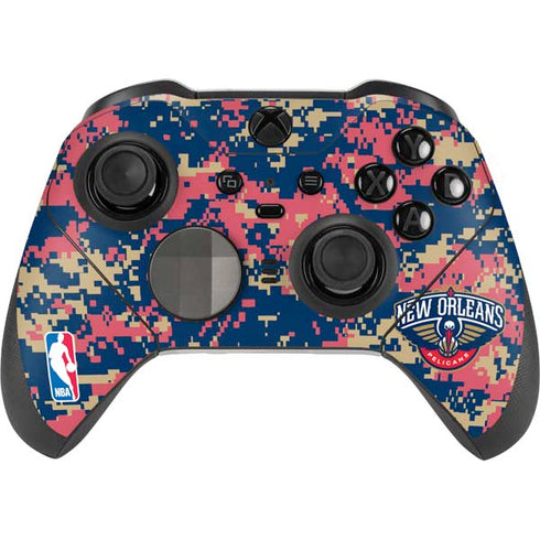 NBA New Orleans Pelicans Digi Camo Xbox Elite Wireless Controller Series 2 Skin
