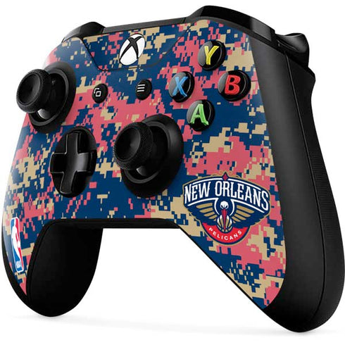 NBA New Orleans Pelicans Digi Camo Xbox One X Controller Skin