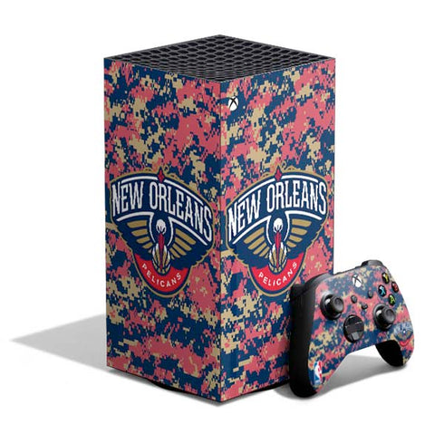 NBA New Orleans Pelicans Digi Camo XBox Series X Digital Edition Bundle Skin
