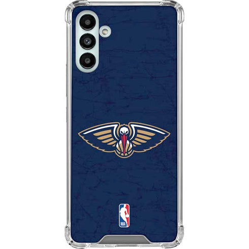 NBA New Orleans Pelicans Distressed Galaxy A13 5G Clear Case