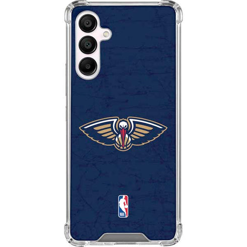 NBA New Orleans Pelicans Distressed Galaxy A16 5G Clear Case