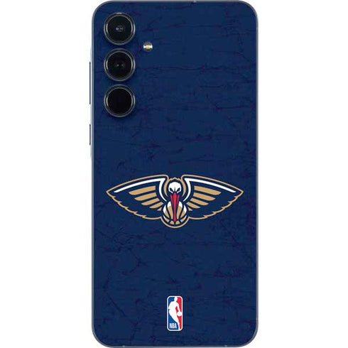 NBA New Orleans Pelicans Distressed Galaxy A35 5G Skin