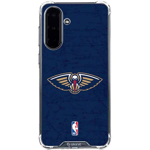 NBA New Orleans Pelicans Distressed Galaxy A36 5G Clear Case