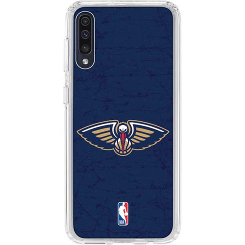 NBA New Orleans Pelicans Distressed Galaxy A50 Clear Case