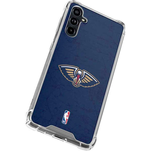 NBA New Orleans Pelicans Distressed Galaxy A54 5G Clear Case