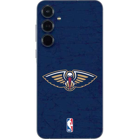 NBA New Orleans Pelicans Distressed Galaxy A55 5G Skin