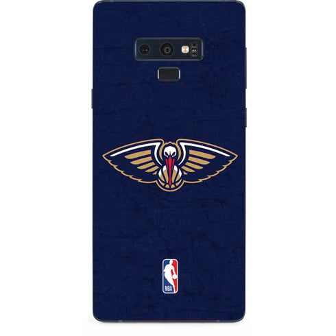 NBA New Orleans Pelicans Distressed Galaxy Note 9 Skin