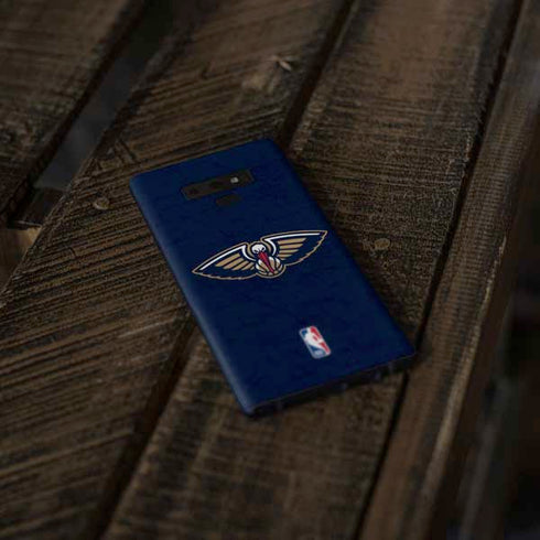 NBA New Orleans Pelicans Distressed Galaxy Note 9 Skin