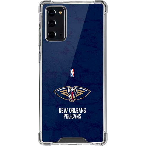 NBA New Orleans Pelicans Distressed Galaxy Note20 5G Clear Case