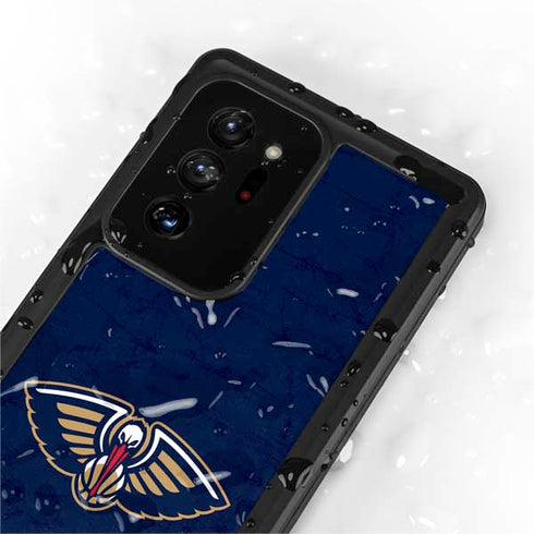 NBA New Orleans Pelicans Distressed Galaxy Note20 Ultra 5G Waterproof Case