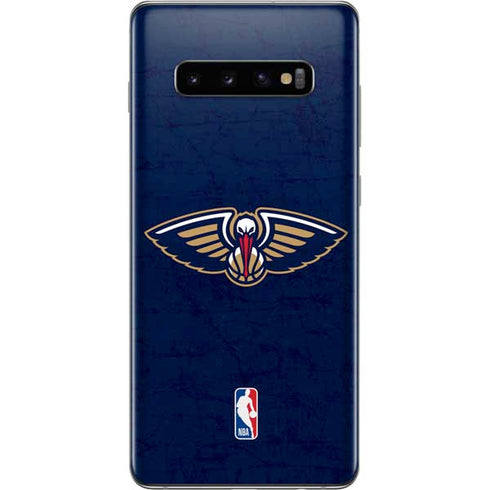 NBA New Orleans Pelicans Distressed Galaxy S10 Plus Skin