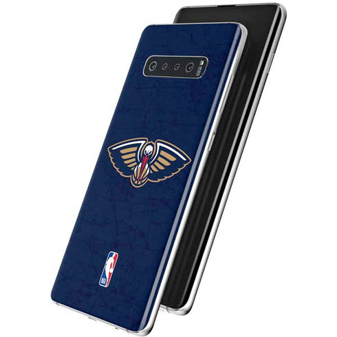 NBA New Orleans Pelicans Distressed Galaxy S10 Plus Skin