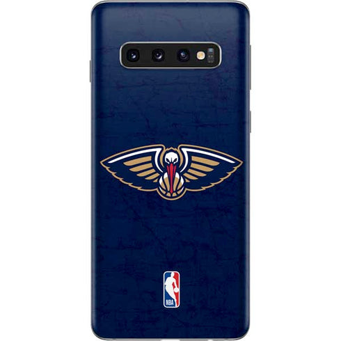 NBA New Orleans Pelicans Distressed Galaxy S10 Skin