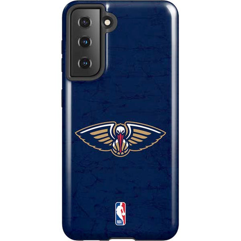NBA New Orleans Pelicans Distressed Galaxy S21 5G Pro Case