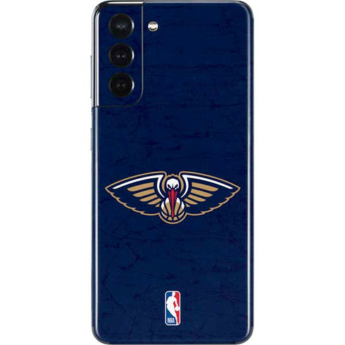 NBA New Orleans Pelicans Distressed Galaxy S21 5G Skin