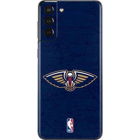 NBA New Orleans Pelicans Distressed Galaxy S21 Plus 5G Skin