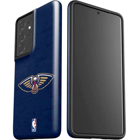 NBA New Orleans Pelicans Distressed Galaxy S21 Ultra 5G Pro Case