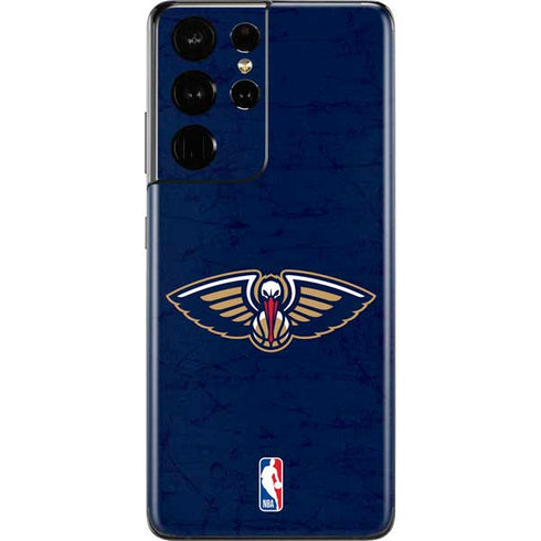 NBA New Orleans Pelicans Distressed Galaxy S21 Ultra 5G Skin