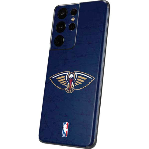 NBA New Orleans Pelicans Distressed Galaxy S21 Ultra 5G Skin