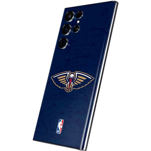 NBA New Orleans Pelicans Distressed Galaxy S22 Ultra Skin