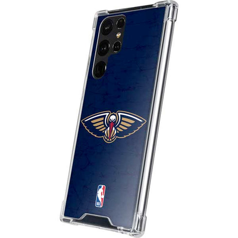 NBA New Orleans Pelicans Distressed Galaxy S23 Ultra Clear Case
