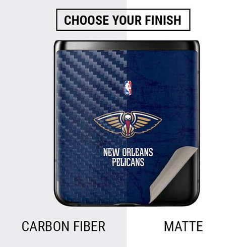 NBA New Orleans Pelicans Distressed Galaxy Z Flip Skin
